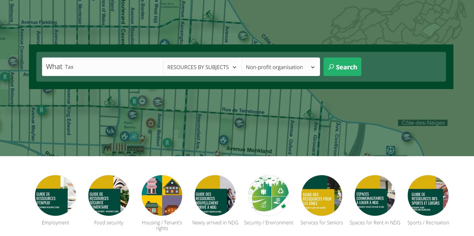 community listing for Table de Quartier